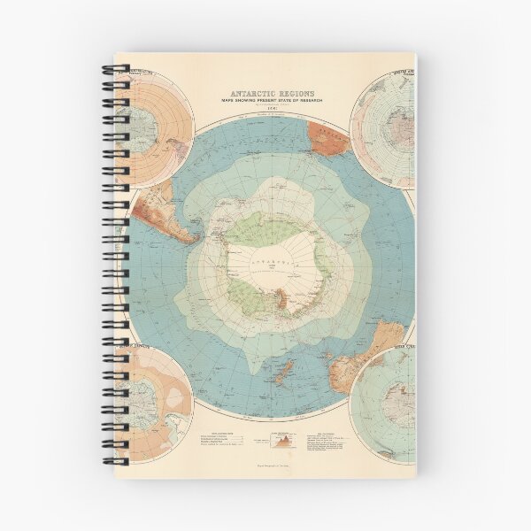 Item preview, Vintage Antarctica Map (1898) designed and sold by BravuraMedia.