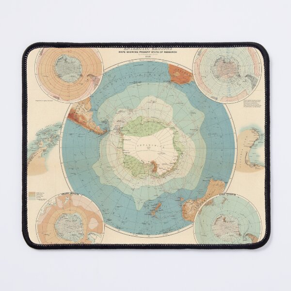 Item preview, Vintage Antarctica Map (1898) designed and sold by BravuraMedia.