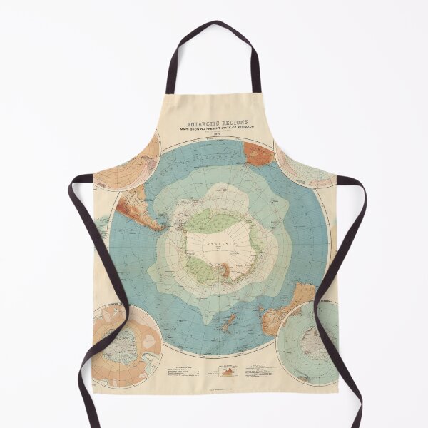 Item preview, Vintage Antarctica Map (1898) designed and sold by BravuraMedia.