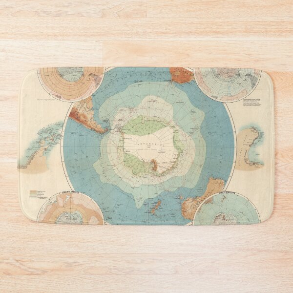 Item preview, Vintage Antarctica Map (1898) designed and sold by BravuraMedia.