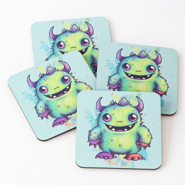 Item preview,  Cute Smiling Green Monster with Horns T-shirts and Stickers Design  designed and sold by PatriciaReyes.