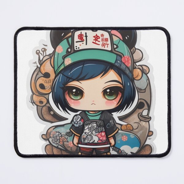 Item preview, Adorable kimono-clad girl radiating stylish charm stickers designed and sold by mefirefire.