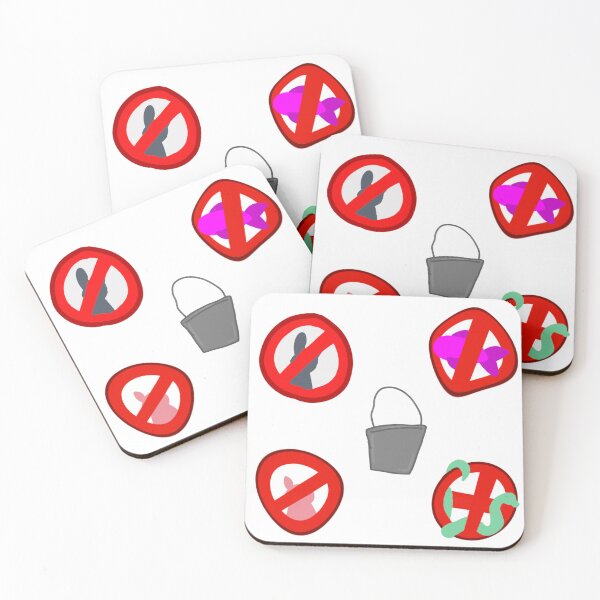 Item preview, Banned animal stickers and bucket designed and sold by Tatum-Tot.