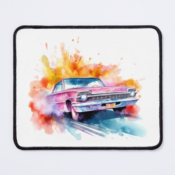 Item preview, Rainbow Watercolor Old Car designed and sold by CraftingImpulse.