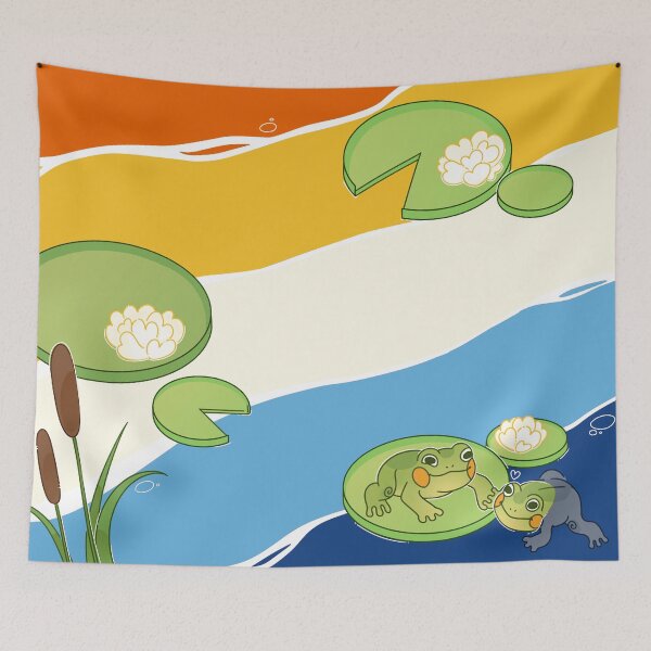 Item preview, AroAce Pride Froggy Flag designed and sold by starsleeps.