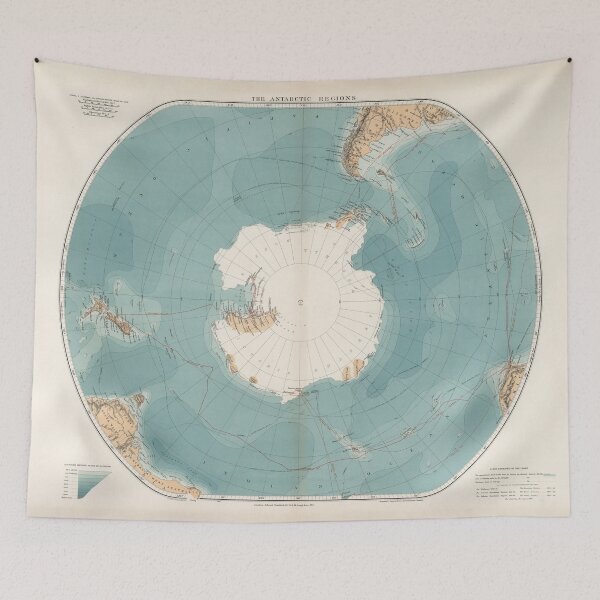 Item preview, Vintage Map of Antarctica (1904) designed and sold by BravuraMedia.