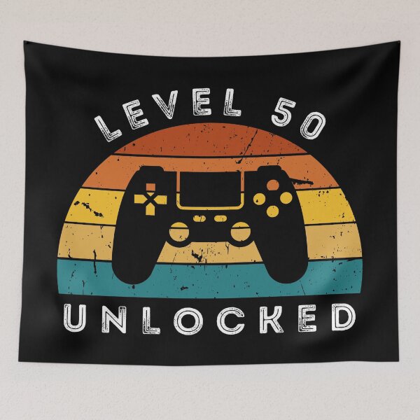 Item preview, Level 50 Unlocked 50th Birthday designed and sold by gamingafterbed.