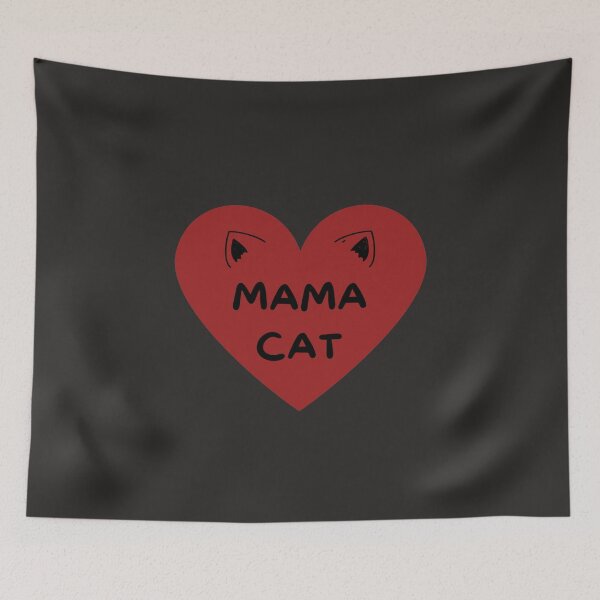 Item preview, Mama cat with red heart and cat's ear. designed and sold by Aamanyy7789.