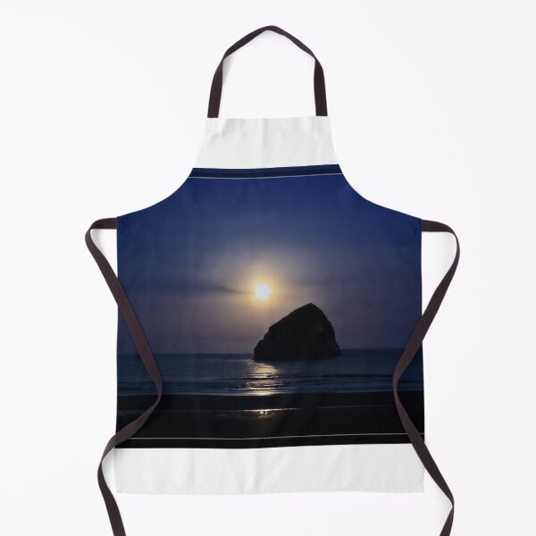 Item preview, Moon set over Haystack Rock designed and sold by Tiana McVay.