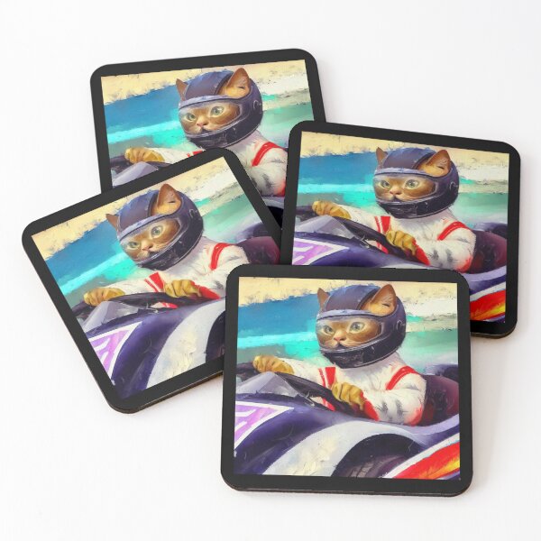 Item preview, Cat Driving a Racecar designed and sold by CrankyOldDude.