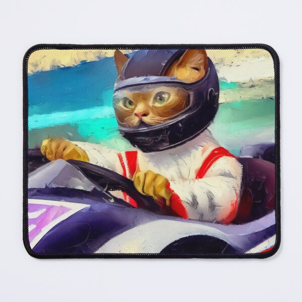 Item preview, Cat Driving a Racecar designed and sold by CrankyOldDude.
