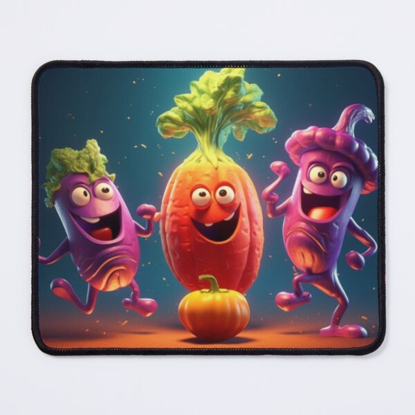 Item preview, Veggie Rave - Vibrant Dancing Vegetables Artwork - Collection One designed and sold by delohill.