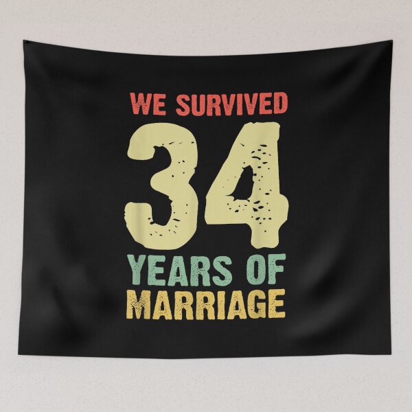 Item preview, funny Wedding shirt for couple 34th Wedding Anniversary tee designed and sold by Glitche-Shop.