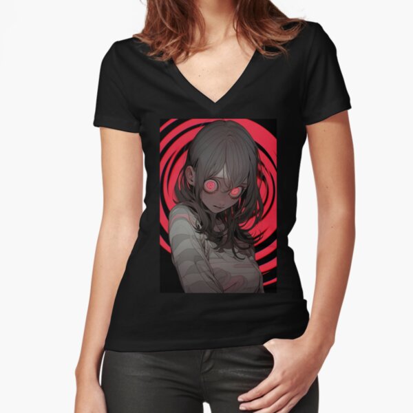 anime girl with scary eyes, t-shirt , phone cases | iPad Case & Skin