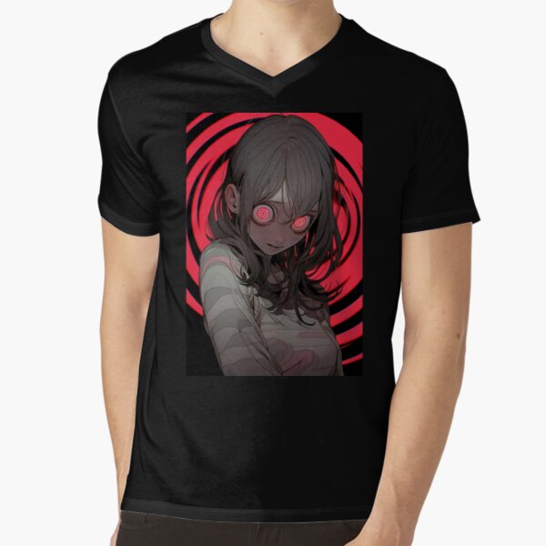 anime girl with scary eyes, t-shirt , phone cases | iPad Case & Skin