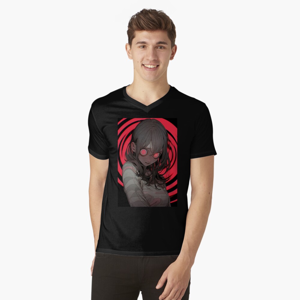 anime girl with scary eyes, t-shirt , phone cases | iPad Case & Skin