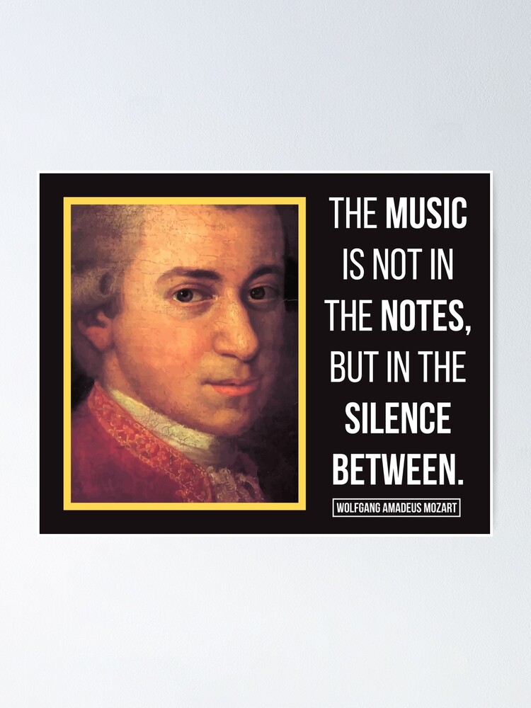 Poster Citation Mozart Sur La Musique Par Knightsydesign Redbubble