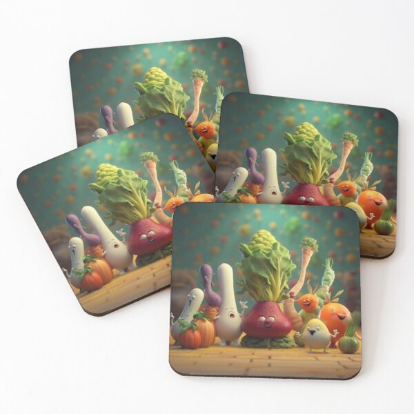 Item preview, Veggie Rave - Vibrant Dancing Vegetables Artwork - Collection Three designed and sold by delohill.