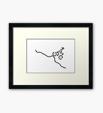 mountain bike downhill mtb biker Framed Print