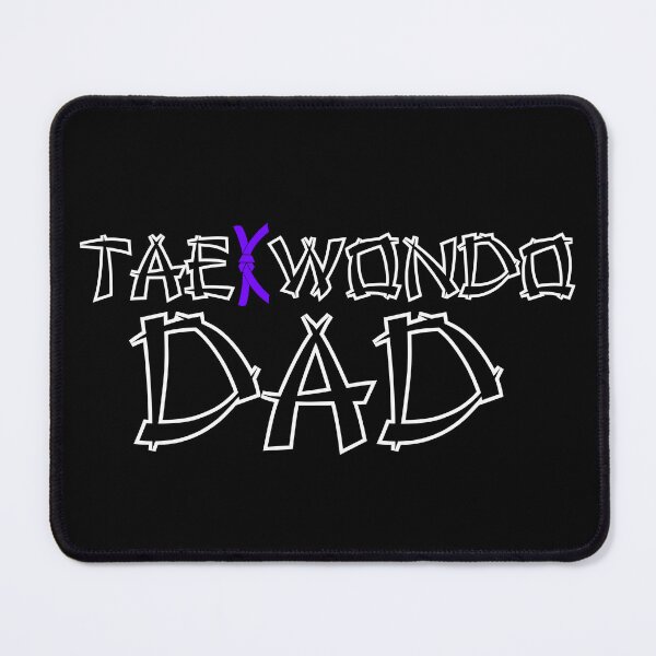 Item preview, Taekwondo Dad Purple Belt - Black Print designed and sold by BadDonkeyDecals.