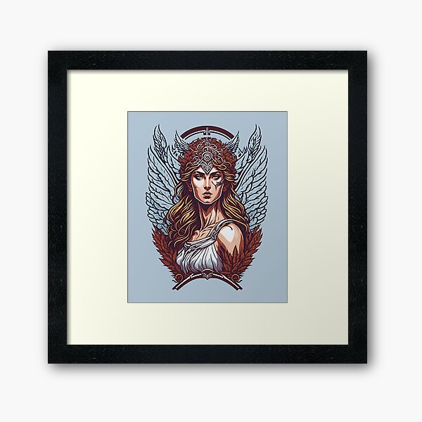 Goddess Athena Promachos Greek Mythology Art Board Print for Sale by  kurampies