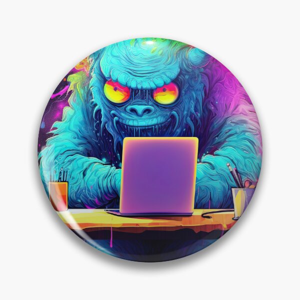 Item preview, Vibrant neon monster designed and sold by AiAgency.