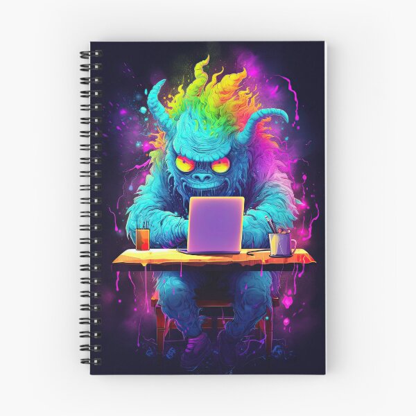Item preview, Vibrant neon monster designed and sold by AiAgency.