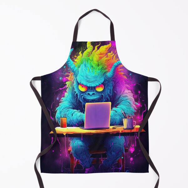 Item preview, Vibrant neon monster designed and sold by AiAgency.