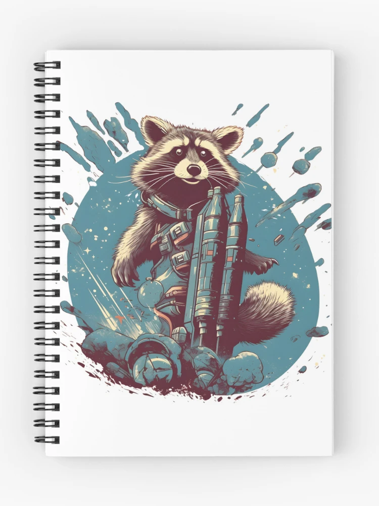 Thumbnail 1 of 3, Journal, Rocket Racoon Cute Space Racoon designed and sold by CraftMiller.