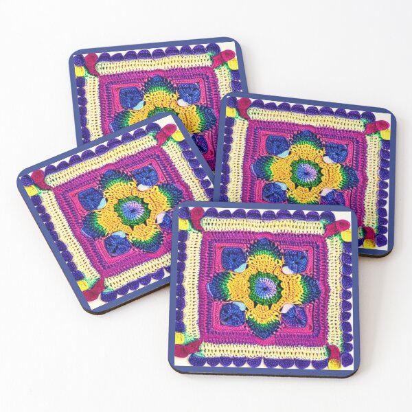 Item preview, Crocheted grandmother's squares. Abstraction. designed and sold by Natalia-Vlad.