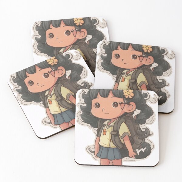 Item preview, cute tan girl designed and sold by WhimsicalGrid .