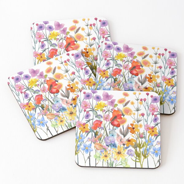 Item preview, Wild flowers floral watercolor color explosion designed and sold by Laurasdesign83.