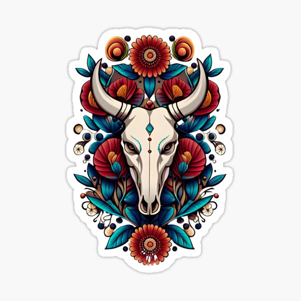 210 Cow Skull Flower Illustrations RoyaltyFree Vector Graphics  Clip  Art  iStock
