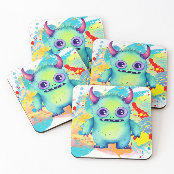 Item preview, Cute and Funny  Smiling Monster with Horns T-shirts and Stickers Design  designed and sold by PatriciaReyes.