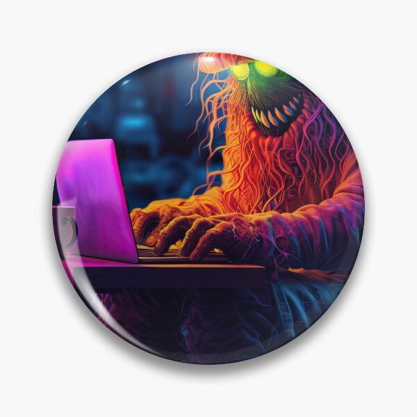 Item preview, Vibrant neon monster  designed and sold by AiAgency.