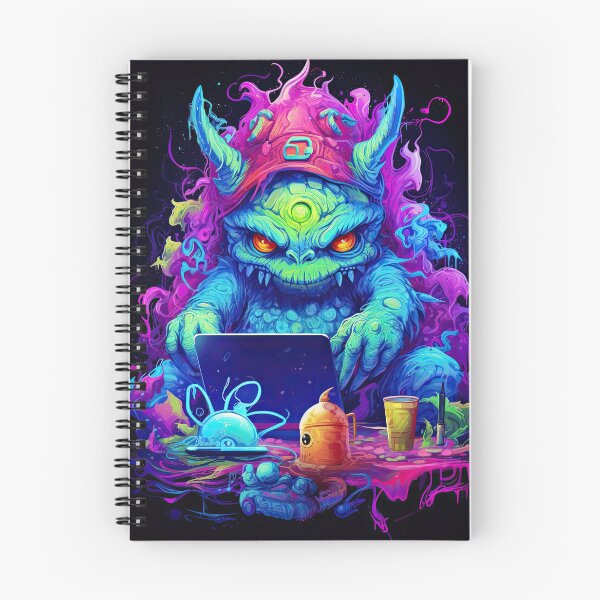 Item preview, Vibrant neon monster design ignites imagination with electrifying colors designed and sold by AiAgency.