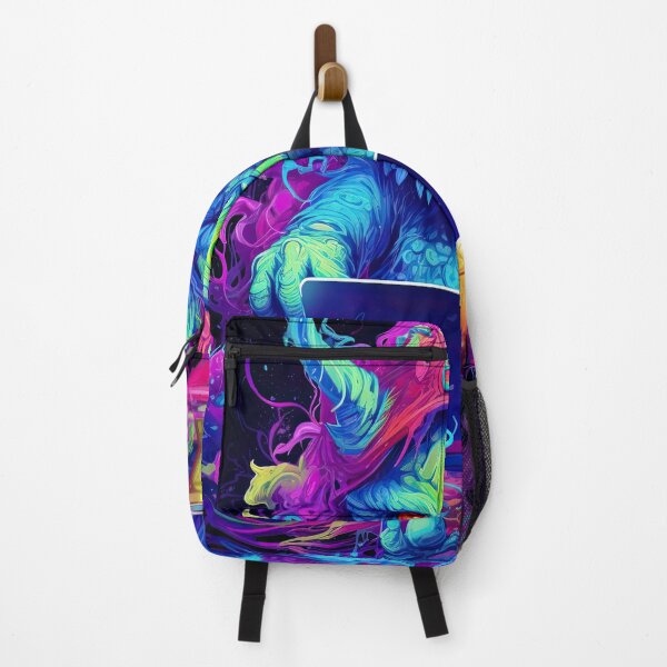 Item preview, Vibrant neon monster design ignites imagination with electrifying colors designed and sold by AiAgency.