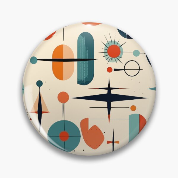 Artikelvorschau, Mid-Century Modern Atomic Designs – kräftige Formen und Retro-Farben entworfen und verkauft von KaleidoCreation.