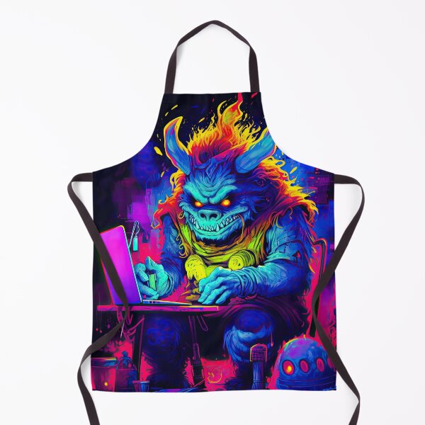 Item preview, Vibrant neon monster design ignites imagination with electrifying colors designed and sold by AiAgency.