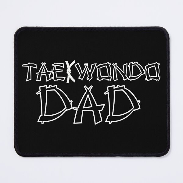 Item preview, Taekwondo Dad White Belt - Black Print designed and sold by BadDonkeyDecals.
