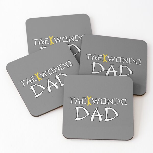 Item preview, Taekwondo Dad Yellow Belt - White Print designed and sold by BadDonkeyDecals.