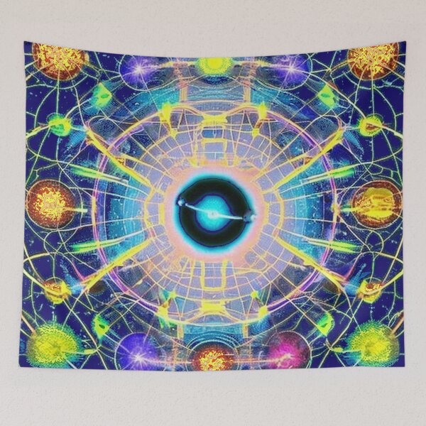 Item preview, hadron collider computer visualization artistic harmony of colorful particles of the universe designed and sold by JaroDesign2023.