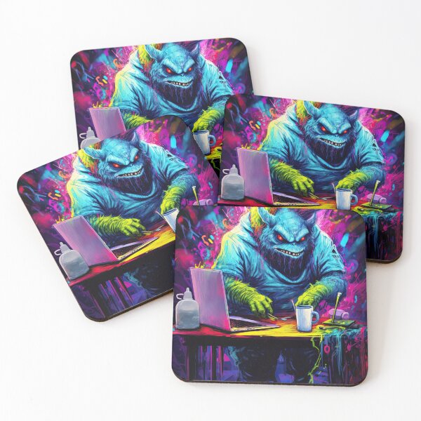 Item preview, Vibrant neon monster design designed and sold by AiAgency.