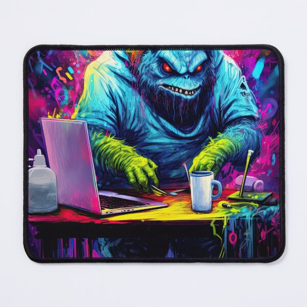 Item preview, Vibrant neon monster design designed and sold by AiAgency.