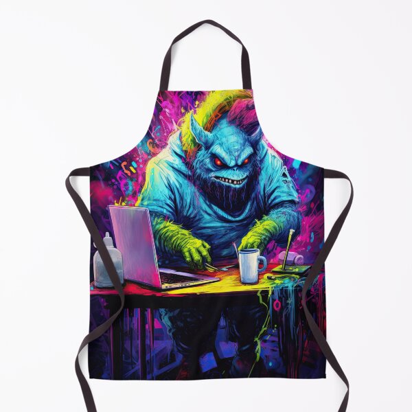 Item preview, Vibrant neon monster design designed and sold by AiAgency.