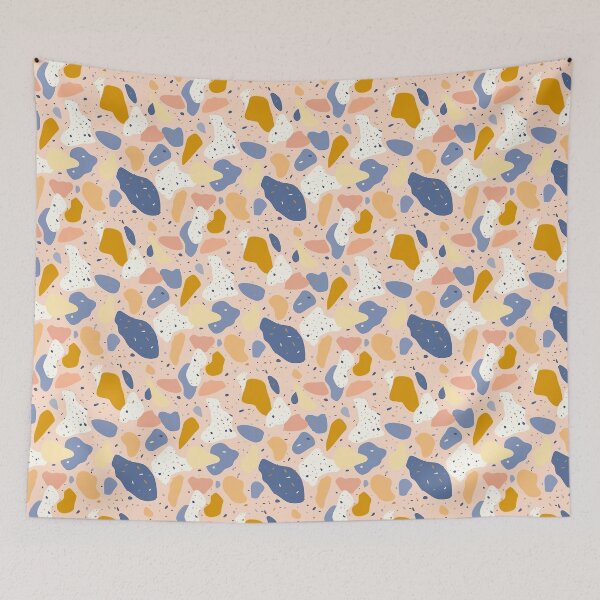 Item preview, Abstract Pastel Terrazzo - Soft Color Palette & Irregular Patterns designed and sold by KaleidoCreation.