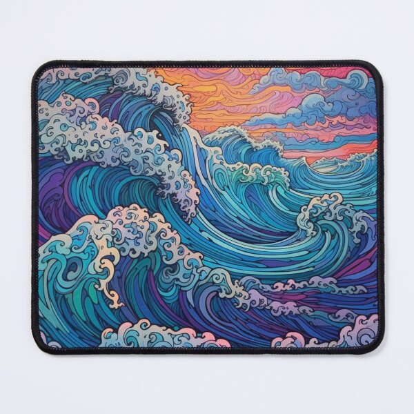 Item preview, Abstract Ocean Waves Pattern designed and sold by Desfix.