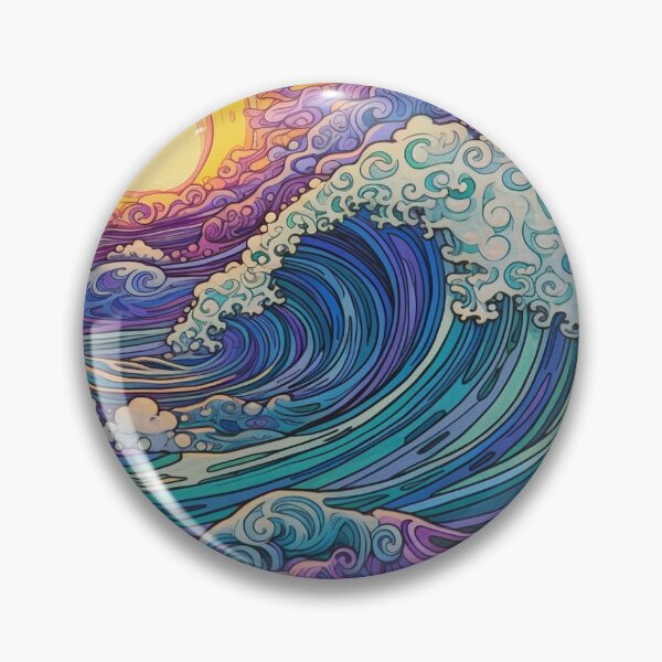 Item preview, Abstract Ocean Waves Pattern designed and sold by Desfix.