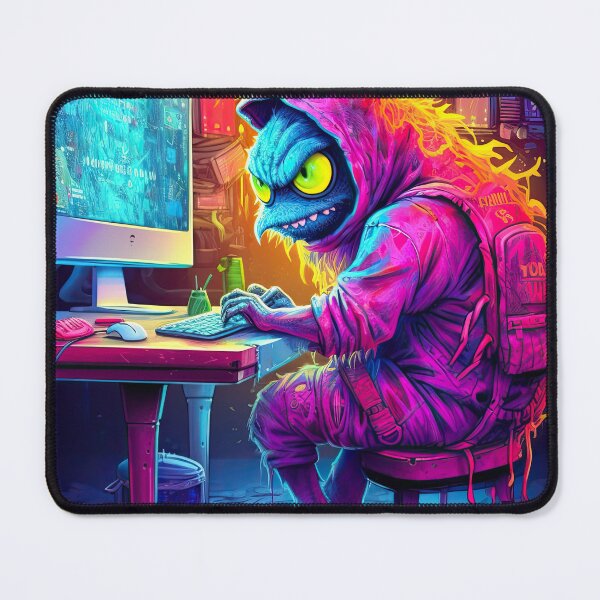 Item preview, Vibrant neon monster design designed and sold by AiAgency.