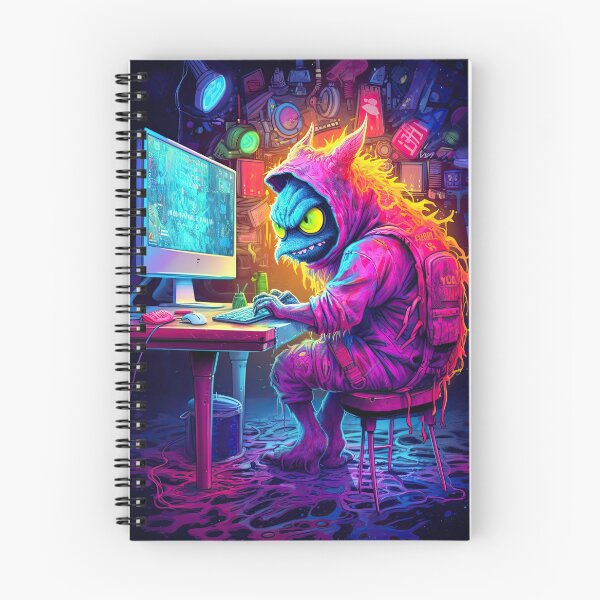 Item preview, Vibrant neon monster design designed and sold by AiAgency.